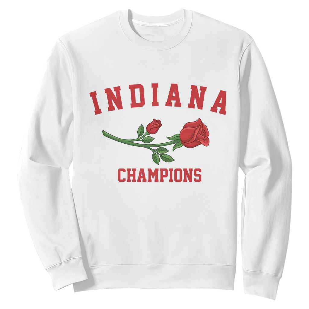 Indiana Champions Rose Hoosier State Graphic Sweatshirt Game Day Sports Pride TS02 White Print Your Wear