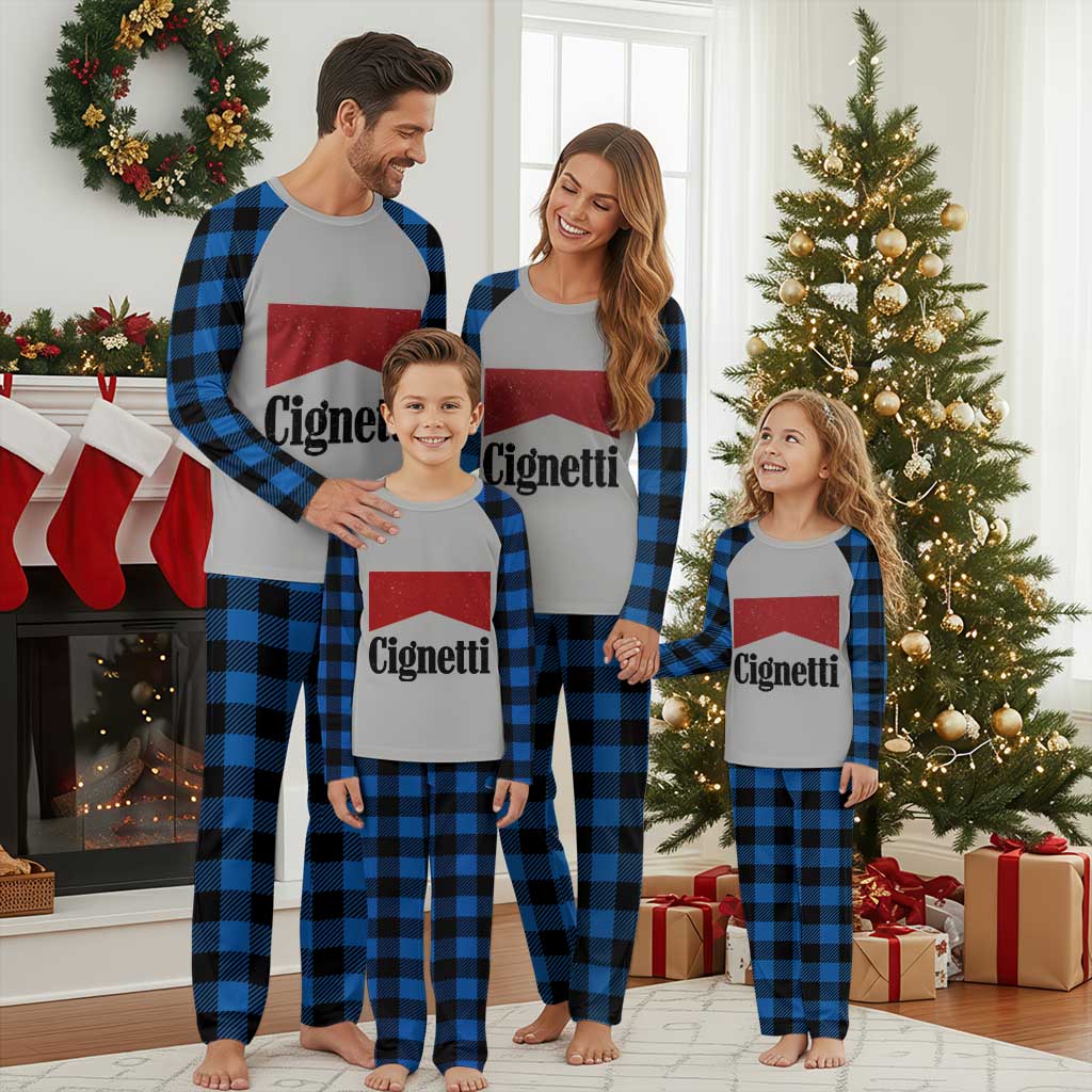 Cignetti Retro Red Box Plaid Pajama Set Indiana Game Day Sports Fan TS02 Blue Plaid Print Your Wear