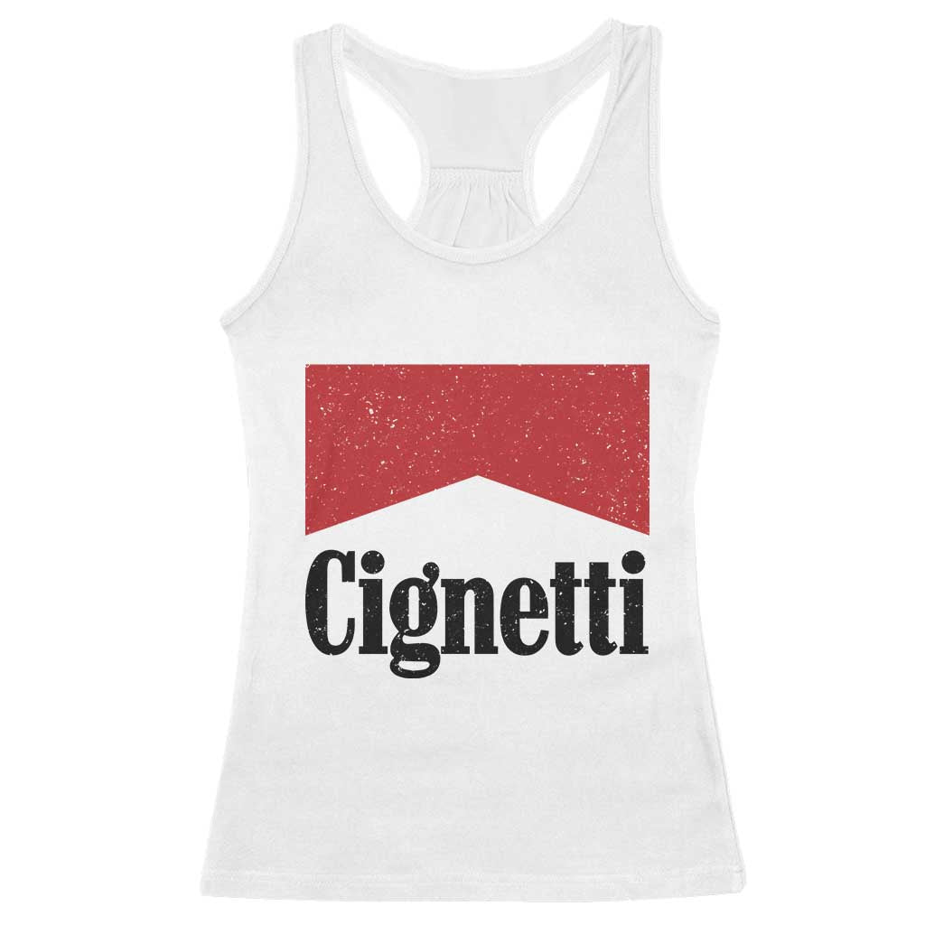 Cignetti Retro Red Box Racerback Tank Top Indiana Game Day Sports Fan TS02 White Print Your Wear
