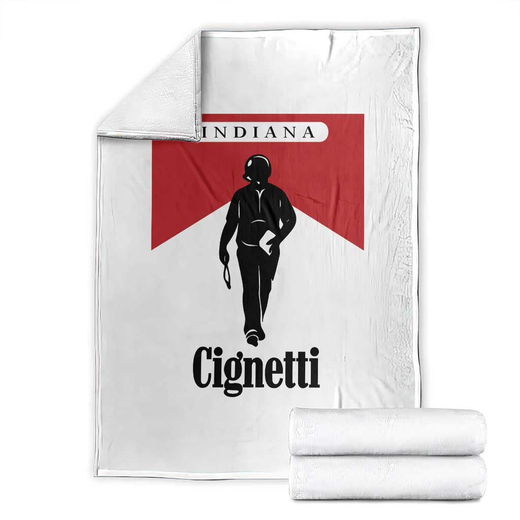 Cignetti Walking Retro Red Box Throw Blanket Indiana Game Day Sports Fan TS02 White Print Your Wear