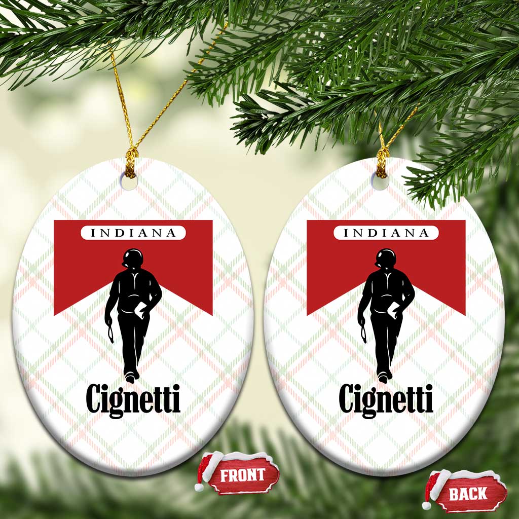 Cignetti Walking Retro Red Box Ceramic Ornament Indiana Game Day Sports Fan TS02 Print Your Wear