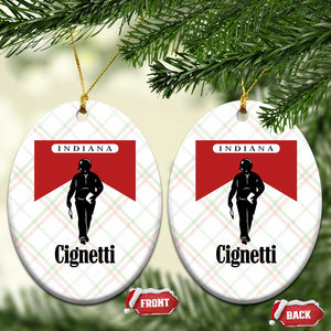 Cignetti Walking Retro Red Box Ceramic Ornament Indiana Game Day Sports Fan TS02 Print Your Wear