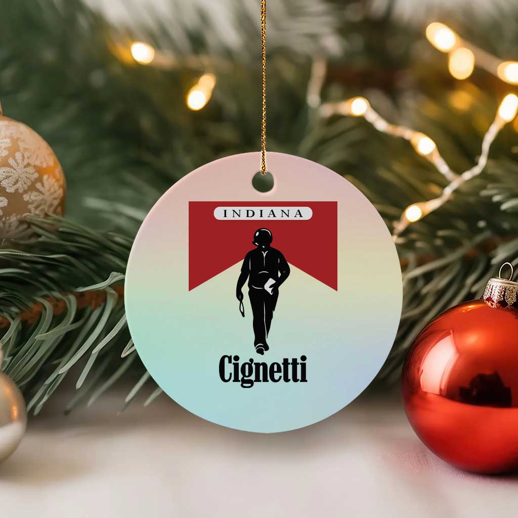 Cignetti Walking Retro Red Box Ceramic Ornament Indiana Game Day Sports Fan TS02 1pc Pastel Print Your Wear