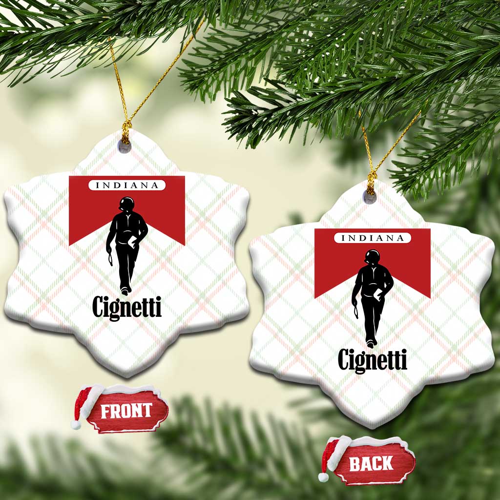 Cignetti Walking Retro Red Box Ceramic Ornament Indiana Game Day Sports Fan TS02 Print Your Wear