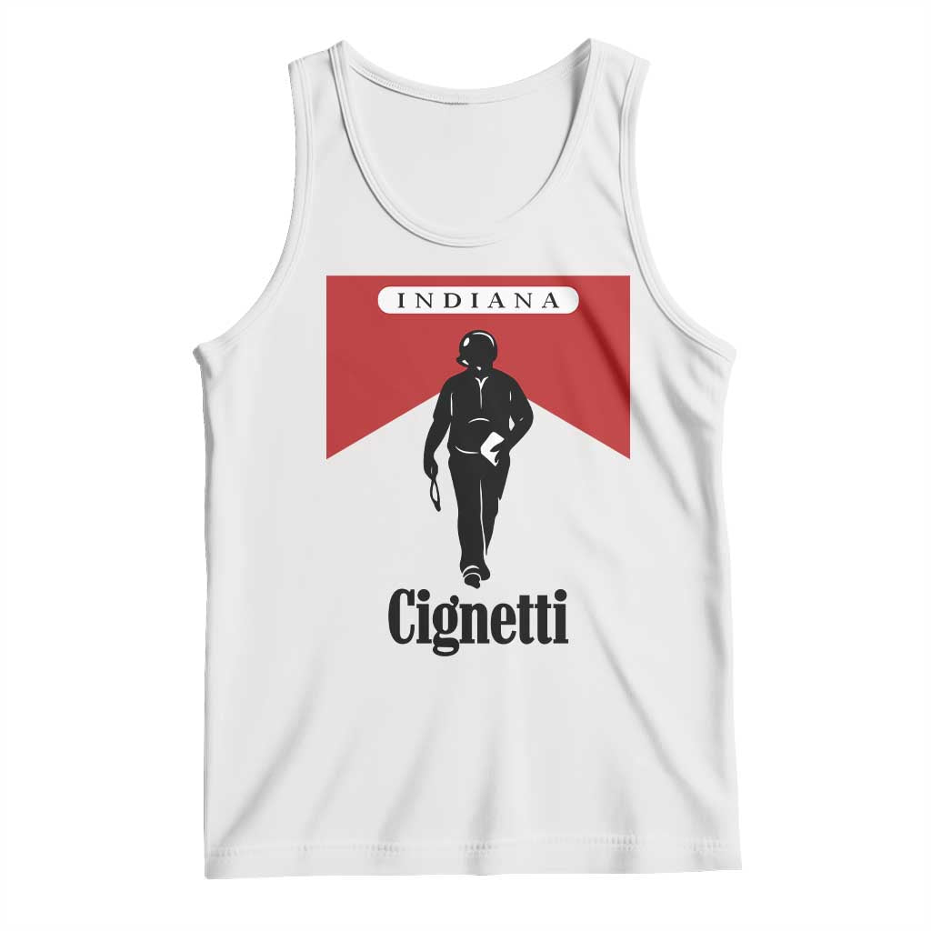 Cignetti Walking Retro Red Box Tank Top Indiana Game Day Sports Fan TS02 White Print Your Wear