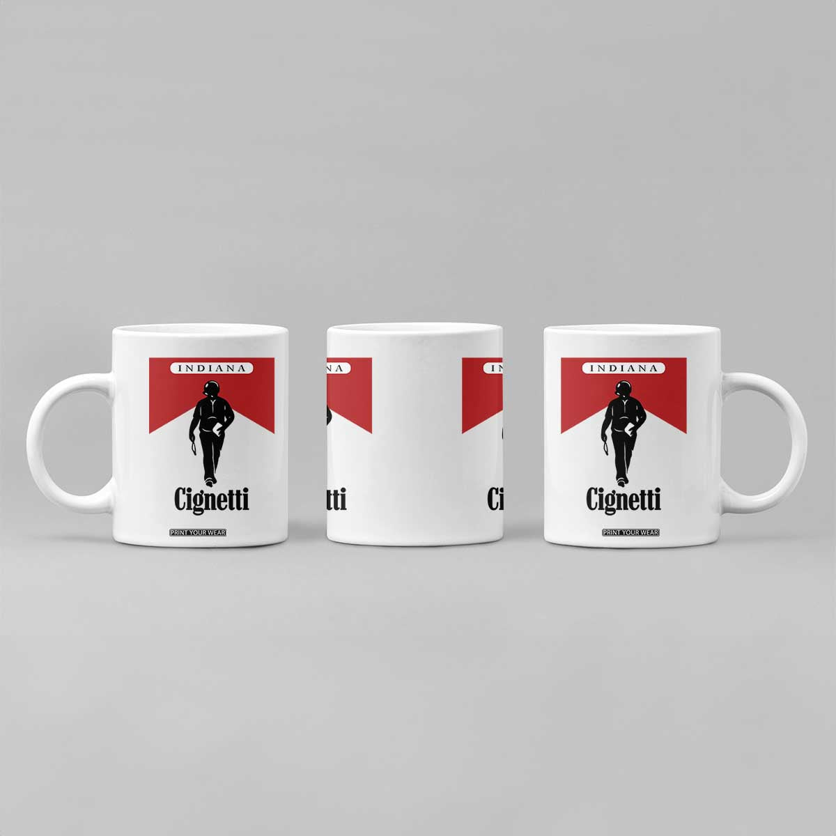 Cignetti Walking Retro Red Box Coffee Mug Indiana Game Day Sports Fan TS02 Print Your Wear