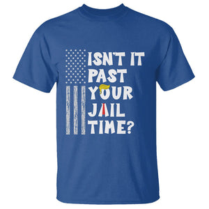 Funny Isn't It Past Your Jail Time T Shirt American Flag Sarcastic Saying TS02 Royal Blue Printyourwear