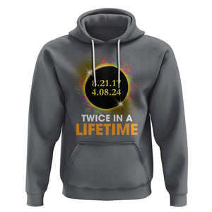 Total Solar Eclipse Hoodie Twice In A Life Time American Totality 2024 2017 TS02 Charcoal Printyourwear