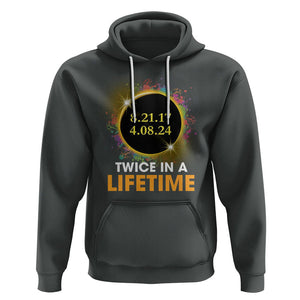 Total Solar Eclipse Hoodie Twice In A Life Time American Totality 2024 2017 TS02 Dark Heather Printyourwear