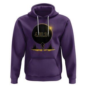 Total Solar Eclipse Bigfoot Hoodie American Totality April 8 2024 Sasquatch Silhouette TS02 Purple Printyourwear