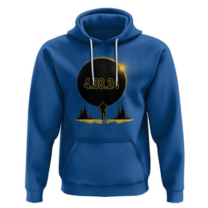 Total Solar Eclipse Bigfoot Hoodie American Totality April 8 2024 Sasquatch Silhouette TS02 Royal Blue Printyourwear