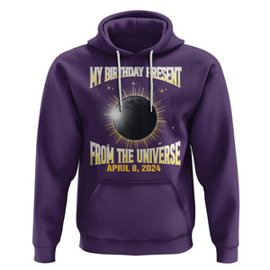 Total Solar Eclipse Hoodie My Birthday Present From The Universe April 8 2024 TS02 Purple Printyourwear