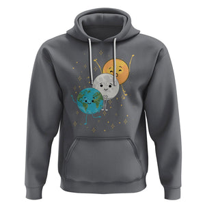 Funny Total Solar Eclipse Hoodie Cute Earth Moon Sun American Totality April 8 2024 TS02 Charcoal Printyourwear