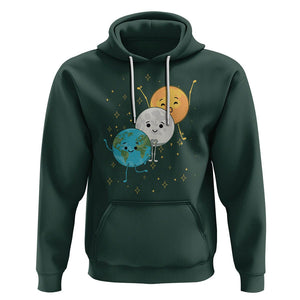 Funny Total Solar Eclipse Hoodie Cute Earth Moon Sun American Totality April 8 2024 TS02 Dark Forest Green Printyourwear