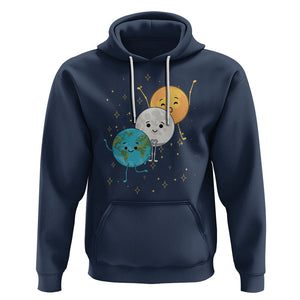 Funny Total Solar Eclipse Hoodie Cute Earth Moon Sun American Totality April 8 2024 TS02 Navy Printyourwear