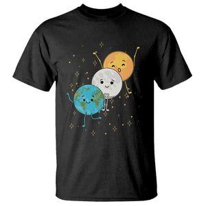 Funny Total Solar Eclipse T Shirt Cute Earth Moon Sun American Totality April 8 2024 TS02 Black Printyourwear