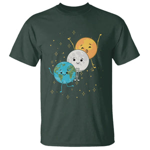 Funny Total Solar Eclipse T Shirt Cute Earth Moon Sun American Totality April 8 2024 TS02 Dark Forest Green Printyourwear