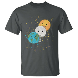 Funny Total Solar Eclipse T Shirt Cute Earth Moon Sun American Totality April 8 2024 TS02 Dark Heather Printyourwear
