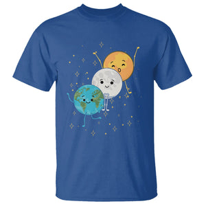 Funny Total Solar Eclipse T Shirt Cute Earth Moon Sun American Totality April 8 2024 TS02 Royal Blue Printyourwear