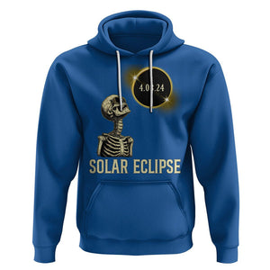 Total Solar Eclipse Skeleton Hoodie Funny Watching American Totality April 8 2024 Matching TS02 Royal Blue Printyourwear