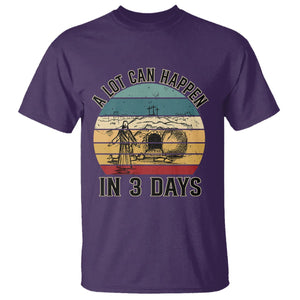 Religious Easter T Shirt A Lot Can Happen In 3 Days Christian Jesus TS02 Purple Printyourwear