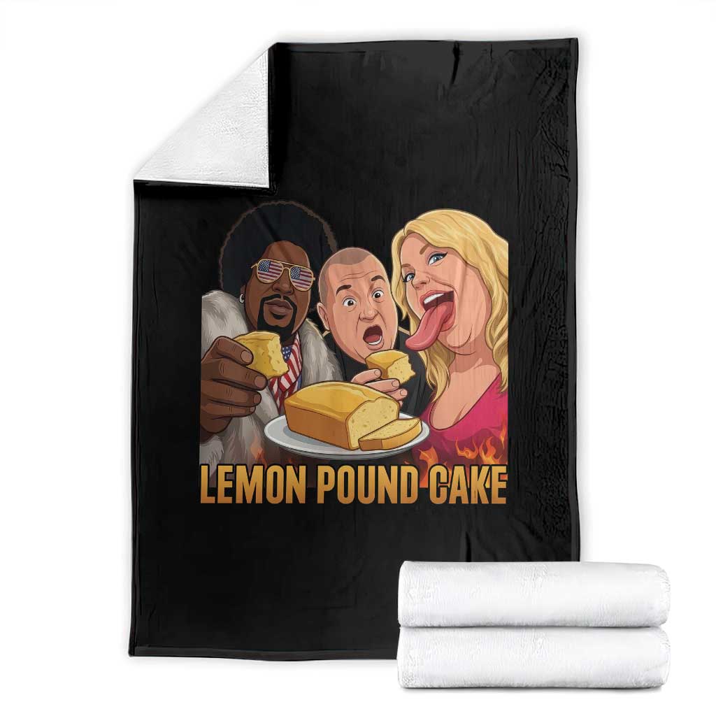 Funny Lemon Pound Cake Meme Throw Blanket Retro Edgy Music Humor Gift for Party Lovers TS02 Black Print Your Wear