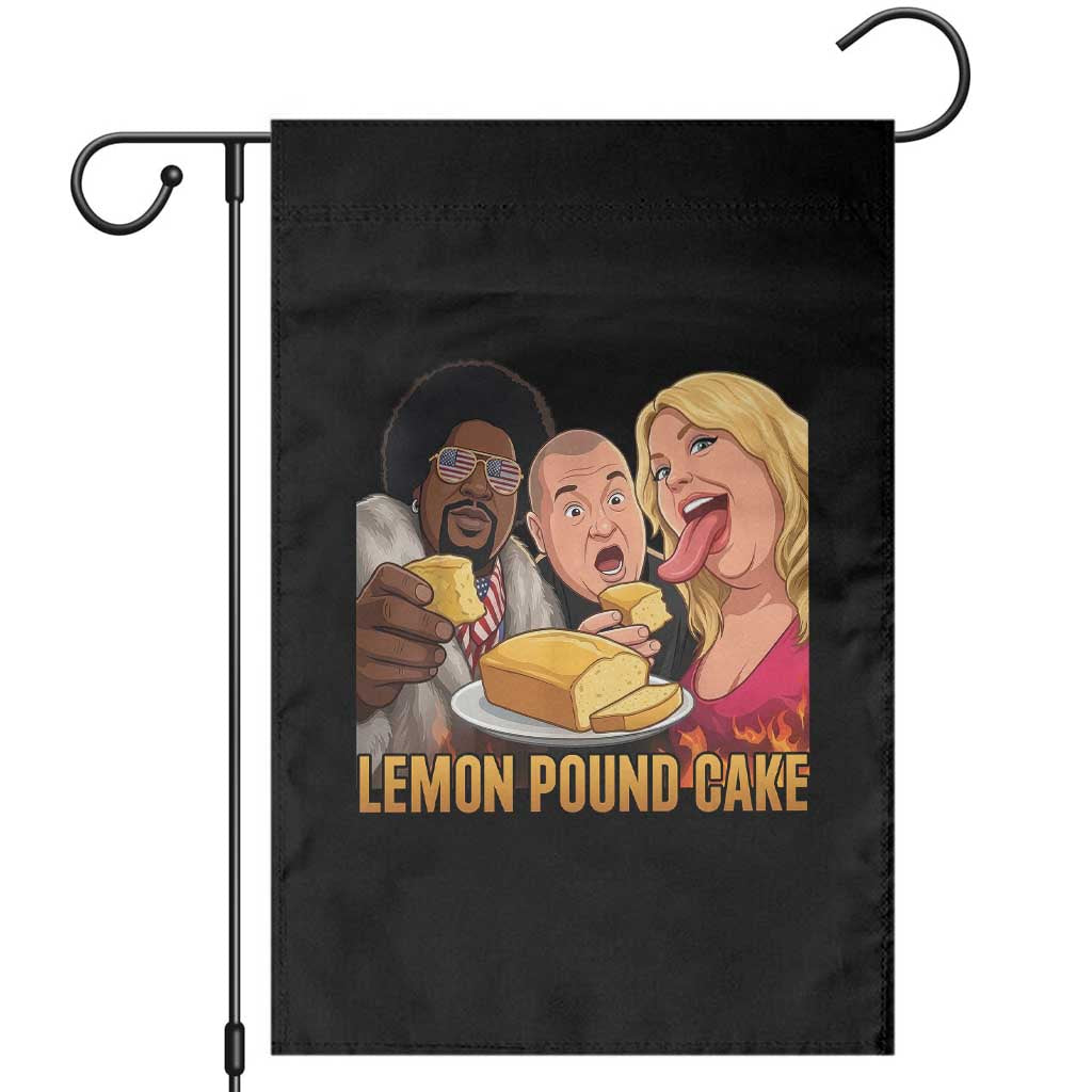 Funny Lemon Pound Cake Meme Garden Flag Retro Edgy Music Humor Gift for Party Lovers TS02 Black Print Your Wear