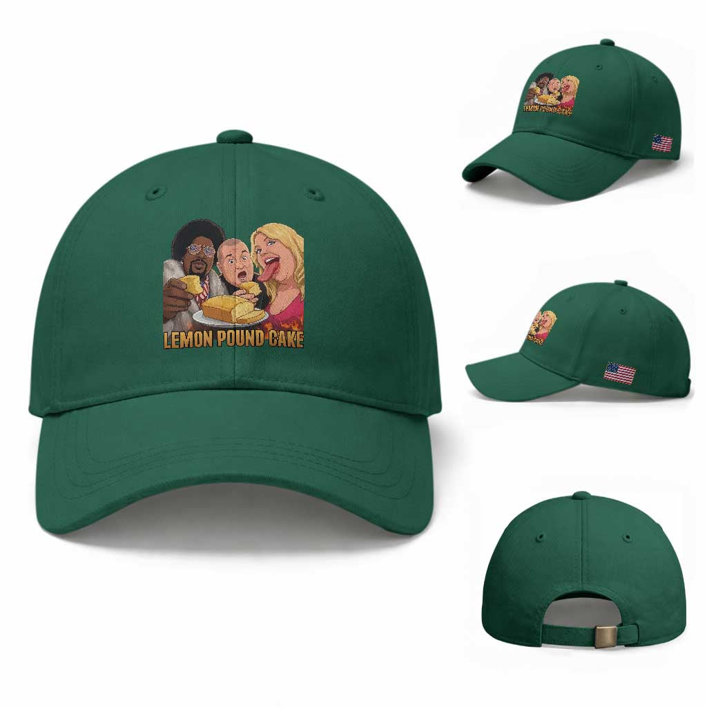 Funny Lemon Pound Cake Meme Baseball Cap Retro Edgy Music Humor Gift for Party Lovers TS02 Baseball Cap Universal Fit Irish Green Print Your Wear