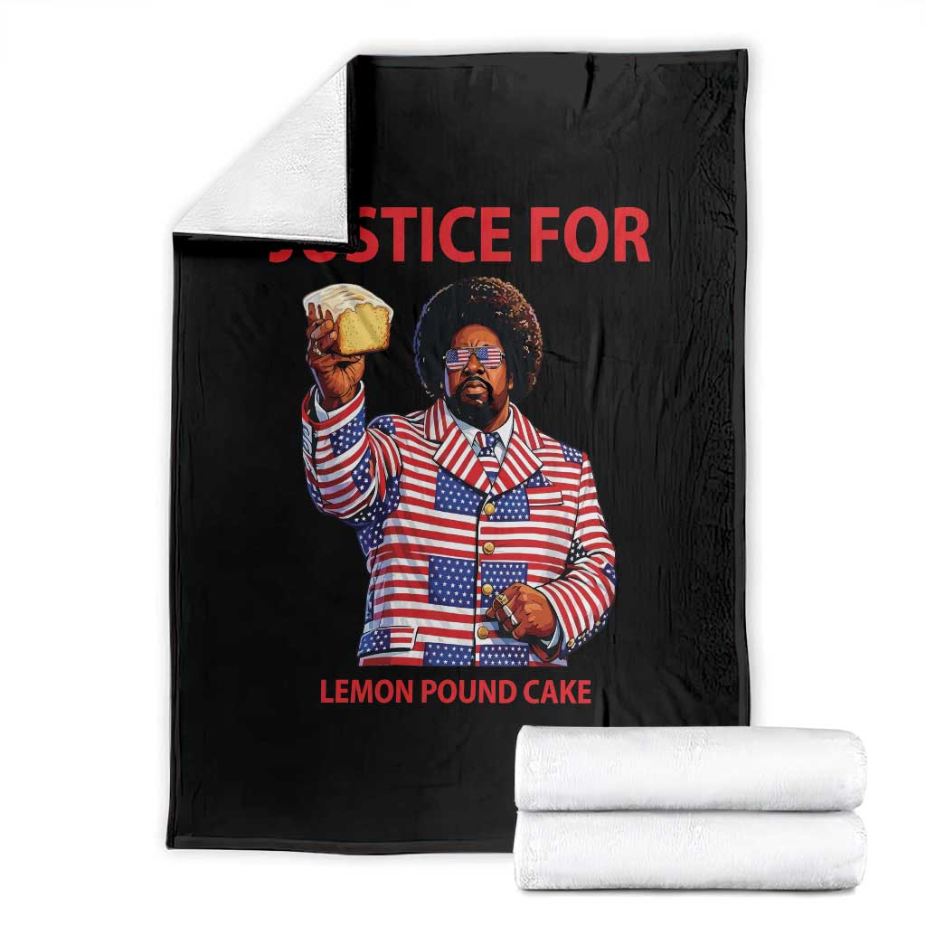 Justice for Lemon Pound Cake Throw Blanket Funny Viral Edgy Meme Courtroom Parody Rap Fans TS02 Black Print Your Wear