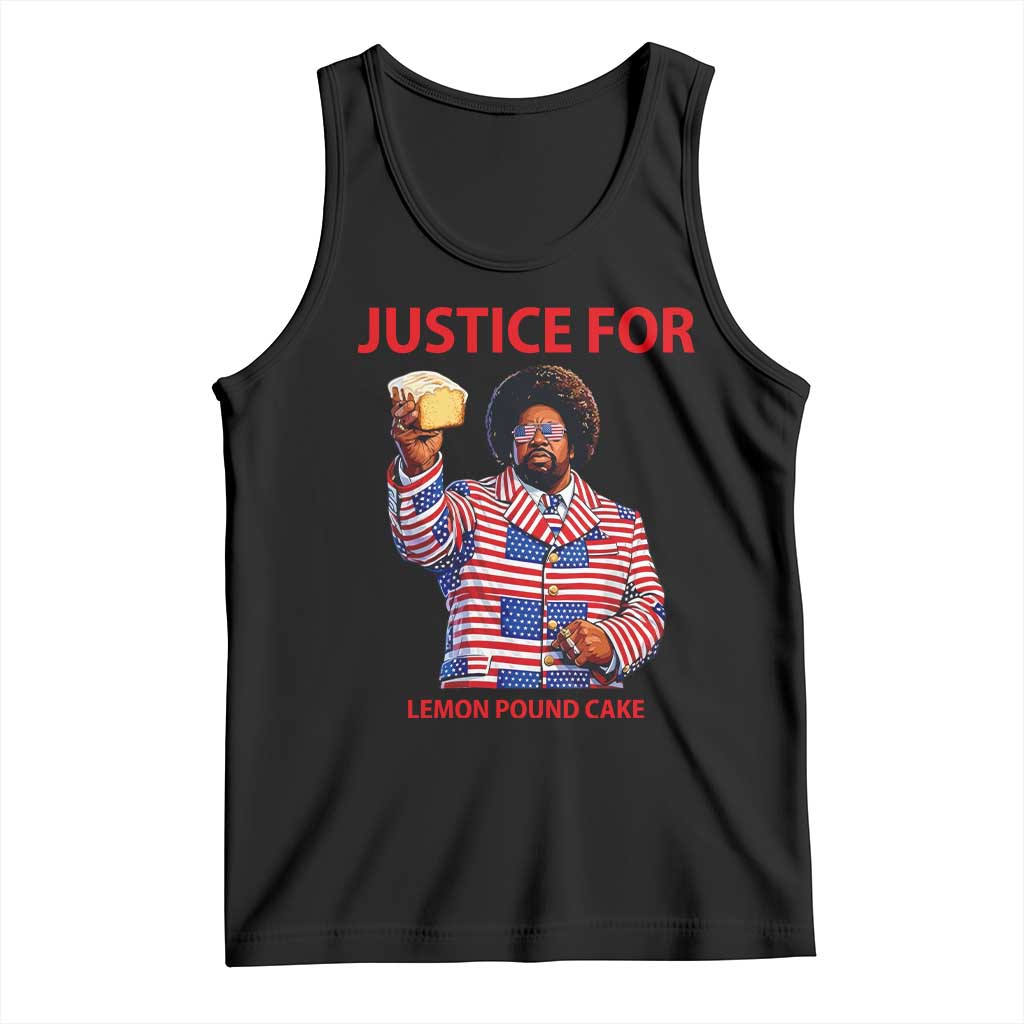 Justice for Lemon Pound Cake Tank Top Funny Viral Edgy Meme Courtroom Parody Rap Fans TS02 Black Print Your Wear