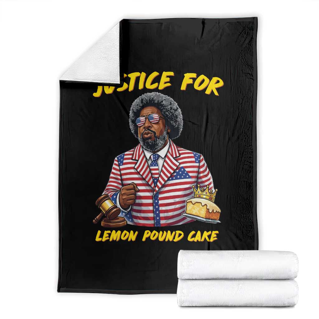 Justice for Lemon Pound Cake Funny Viral Meme Throw Blanket Edgy Hip Hop Humor Parody Gift for Rap Fans TS02 Black Print Your Wear