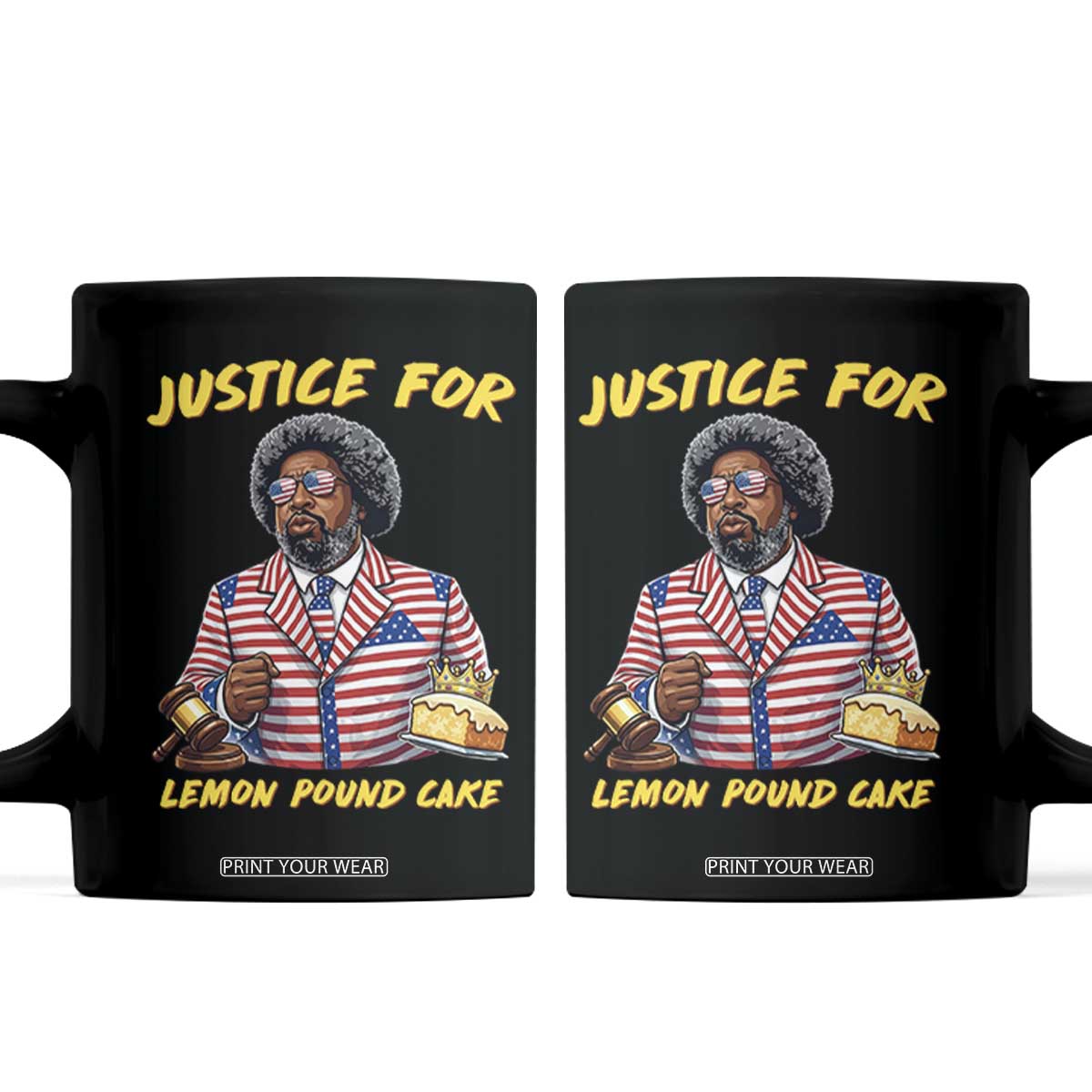 Justice for Lemon Pound Cake Funny Viral Meme Coffee Mug Edgy Hip Hop Humor Parody Gift for Rap Fans TS02 Black Print Your Wear
