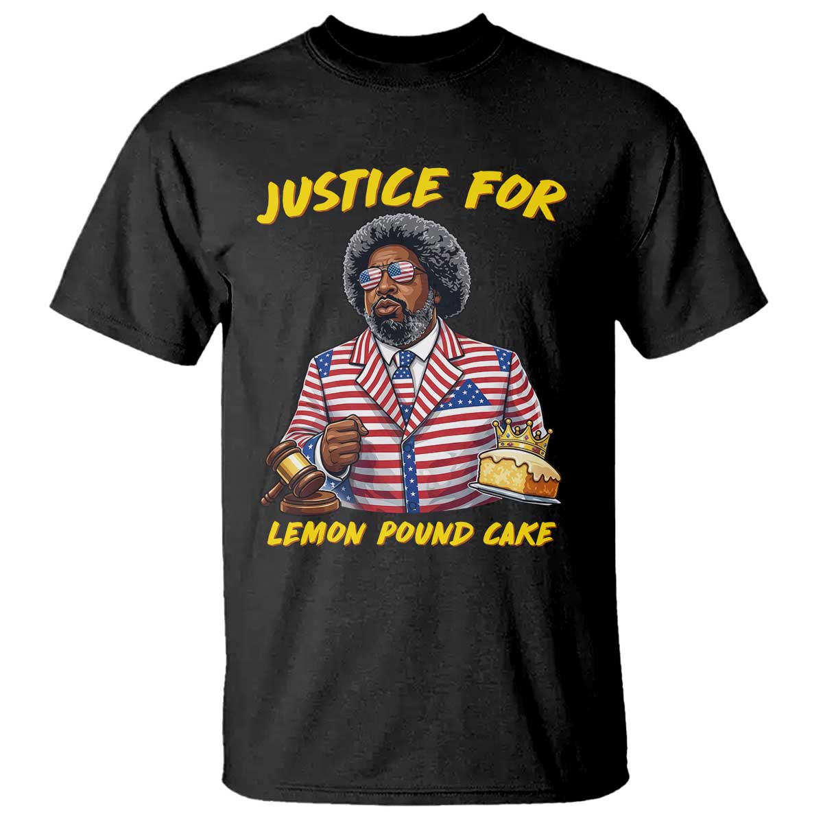 Justice for Lemon Pound Cake Funny Viral Meme T Shirt - Edgy Hip Hop Humor Parody Gift for Rap Fans TS02 Black Print Your Wear