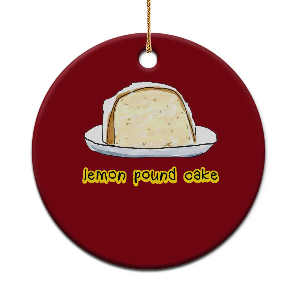 Lemon Pound Cake Funny Meme Ceramic Ornament Viral Edgy Hip Hop Humor Parody Gift for Rap Fans TS02 1pc Red Print Your Wear