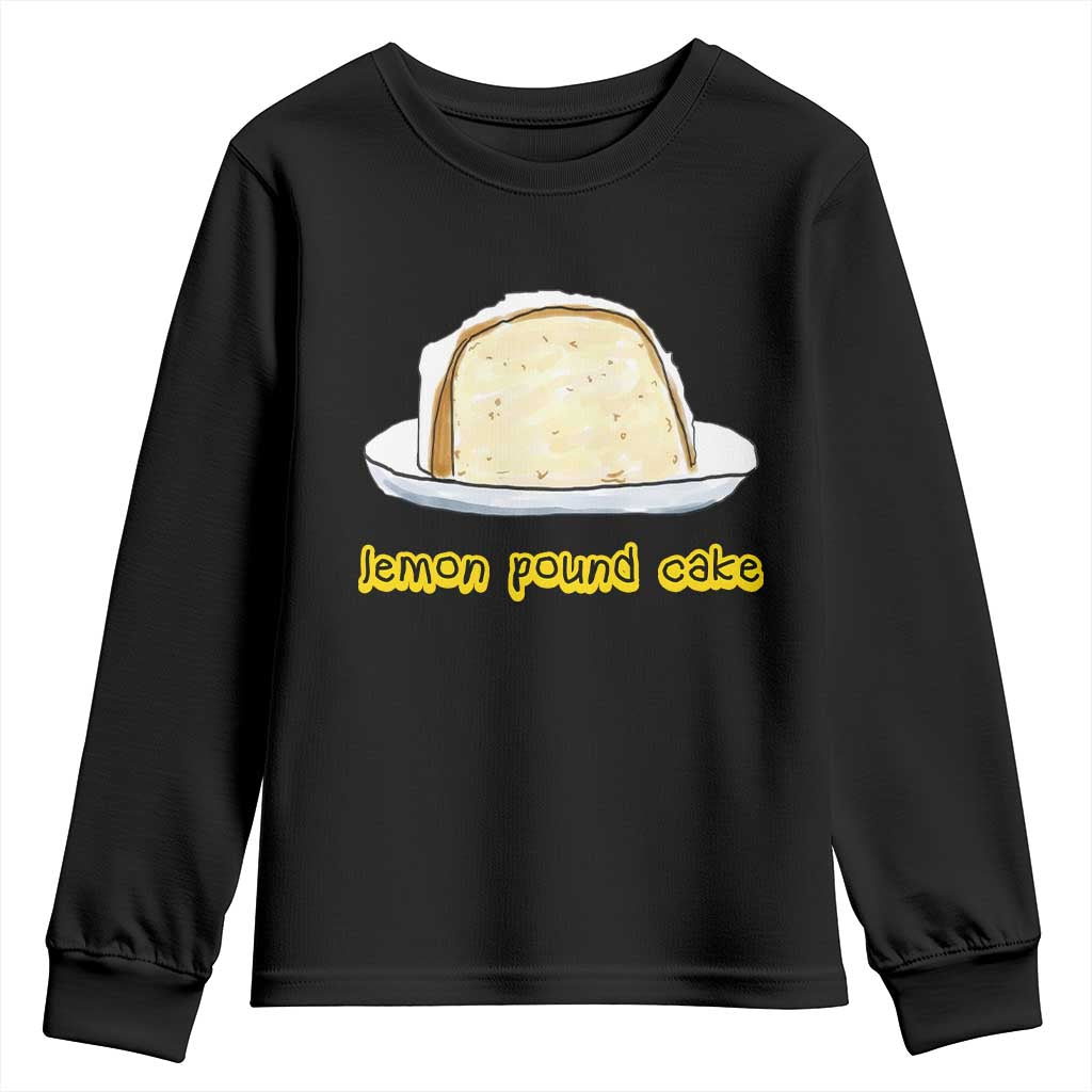 Lemon Pound Cake Funny Meme Youth Sweatshirt Viral Edgy Hip Hop Humor Parody Gift for Rap Fans TS02 Black Print Your Wear