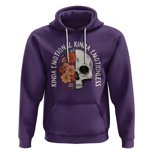 Mental Health Matters Hoodie Kinda Emotional Kinda Emotionless Floral Skull Inspirational TS02 Purple Printyourwear