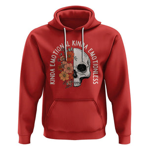 Mental Health Matters Hoodie Kinda Emotional Kinda Emotionless Floral Skull Inspirational TS02 Red Printyourwear