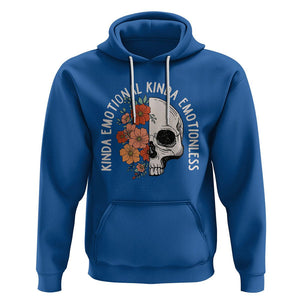 Mental Health Matters Hoodie Kinda Emotional Kinda Emotionless Floral Skull Inspirational TS02 Royal Blue Printyourwear