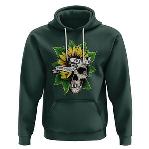 Mental Health Matters Hoodie Fight the Stigma Flower Skull Support Mental Health Awareness TS02 Dark Forest Green Printyourwear