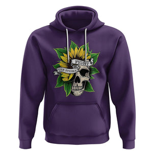 Mental Health Matters Hoodie Fight the Stigma Flower Skull Support Mental Health Awareness TS02 Purple Printyourwear