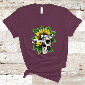 Mental Health Matters T Shirt Fight the Stigma Flower Skull Support Mental Health Awareness TS02 Maroon Printyourwear