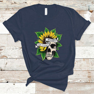 Mental Health Matters T Shirt Fight the Stigma Flower Skull Support Mental Health Awareness TS02 Navy Printyourwear