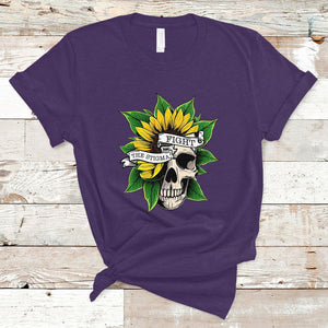 Mental Health Matters T Shirt Fight the Stigma Flower Skull Support Mental Health Awareness TS02 Purple Printyourwear