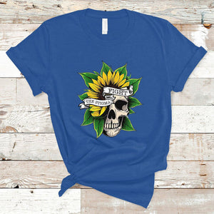 Mental Health Matters T Shirt Fight the Stigma Flower Skull Support Mental Health Awareness TS02 Royal Blue Printyourwear