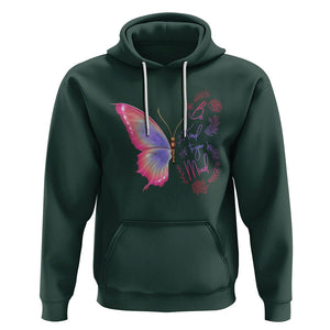 Mental Health Matters Hoodie Be Kind Mental Health Matters Floral Butterfly Motivational Mental Health Awareness TS02 Dark Forest Green Printyourwear