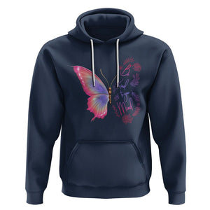 Mental Health Matters Hoodie Be Kind Mental Health Matters Floral Butterfly Motivational Mental Health Awareness TS02 Navy Printyourwear