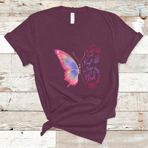 Mental Health Matters T Shirt Be Kind Mental Health Matters Floral Butterfly Motivational Mental Health Awareness TS02 Maroon Printyourwear