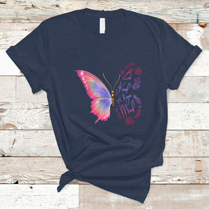 Mental Health Matters T Shirt Be Kind Mental Health Matters Floral Butterfly Motivational Mental Health Awareness TS02 Navy Printyourwear