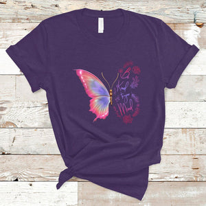 Mental Health Matters T Shirt Be Kind Mental Health Matters Floral Butterfly Motivational Mental Health Awareness TS02 Purple Printyourwear