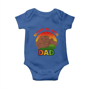 Dope Black Dad Baby Onesie Fist Bump Retro Vintage Father's Day Gift TS02 Royal Blue Print Your Wear